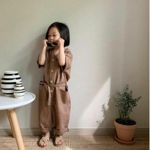 Ins Japan & koreaanse Peuter Baby Kids Overalls Baby Boy Overalls Meisjes Jumpsuit Linnen Clothings
