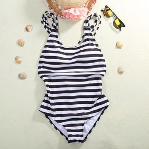 Itfabs Gestreepte Een Stuk Badpak Vrouwen Badmode Plus Size 3XL Vrouwelijke Badpak Zwemmen Kostuum Monokini Beachwear