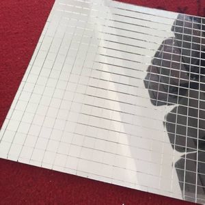 Glasmozaïek Tegel, Mini Vierkante Glasmozaïek Spiegel Vel Real Glas Zelfklevende, zilver Glas Ambachten