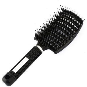 Haar Hoofdhuid Massage Kam Meisjes Haarborstel Varkenshaar Nylon Vrouwen Nat Krullend Ontwarren Haar Borstel Voor Salon Kappers Styling Tools