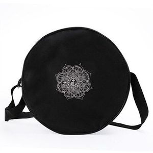 Yoga Wiel Bag Nylon Black Mandala Bloem 36*14cm Yoga Cirkel Tas Grote Capaciteit Dubbele Rits Pilates Wiel rugzak Yoga Tas