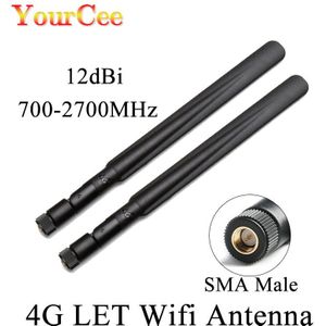 4G Laat Wifi Antenne 12dBi High Gain Sma Male Omnidirectionele Antenne 700-2700Mhz Modem Antenne Voor 4G 、 gsm 、 Gprs