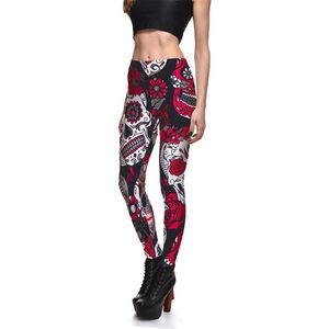 Vrouwen Yoga Broek Plus Size 4XL Leggings Skull Digital Print Capri Slanke Broek Yoga Pantalones Gym Fitness leggings