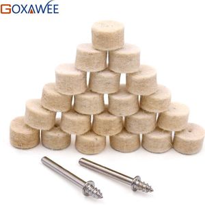 50 Stuks 1 ""Vilt Wol Buffing Polijstschijven Pads Met 3Mm Doorn Shank 3 Stuks Voor Dremel Rotary gereedschap Mini Elektrische Boor Gereedschap