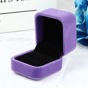 Oorbellen Ring Sieraden Box Case 8 Kleur Beschikbaar Fluwelen Dames Sieraden Dozen Geblokkeerd Organizer Opslag