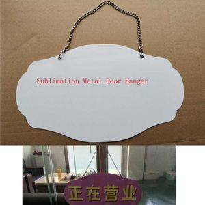 stijl sublimatie lege metalen deur hanger item product hart transfer printen diy custom verbruiksartikelen 17*29.5cm 5 stks/partij