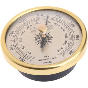 72Mm Muur Opknoping Barometer 1070hPa Goud Kleur Ronde Dial Air Weerstation Y5LF