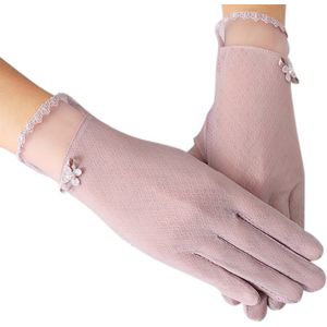 Mode Vrouwen Elastische Touch Screen Wanten Handschoen Dame Ademende Handschoen Anti-Slip Volledige Vinger Zonnebrandcrème Handschoenen