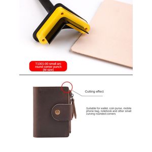 Leer Ronde Hoek Punch Riem Riem Einde Puncher Ondiepe Ronde Snijden Sterven Tool Drie Maten Leathercraft Edge Cutter Mes