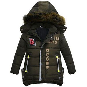 DIMUSI Jongen Down Parka Winter Warm Jongens Bont Katoen Dikke Hooded Jassen Kinderen Bovenkleding Windjack Meisjes Jas 8 t, EA049