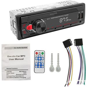 In-Dash Auto Multimedia Speler Bluetooth-Compatibele Afstandsbediening MP3 Speler Fm Radio Auto Stereo Ondersteunt Usb Tf Card aux Audio Carradio