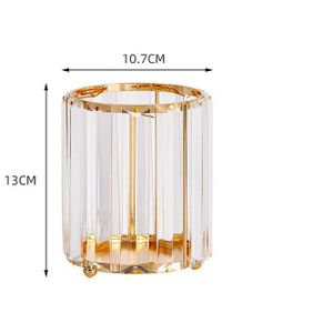 Licht Luxe Geometrische Vaas Gouden Glas Opbergdoos Pennenhouder Make Borstel Opslag Sieraden Buizen Huishouden Desktop Decoratie