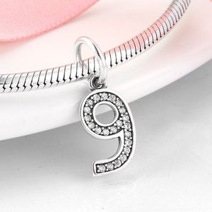 925 Sterling Zilver Digitale Lucky Nummer 0 Tot 9 Bedels Kralen Voor Sieraden Maken Fit Originele Armbanden Zilveren Sieraden