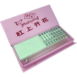 Mini Mahjong Speelgoed Draagbare Vouwen Houten Doos Mahjong Set Tafel Spel Mahjong Reizen Bordspel Entertainment Interactieve Speelgoed