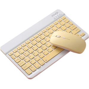 Blauwe Kleur Bluetooth Muis Toetsenbord Set Voor Ipad Mobiele Telefoon Tablet Universele Ultradunne Draadloze Roze Toetsenbord Muizen Set