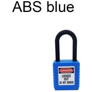 Lock Abs Security Hangslot Plastic Beugel Staal Veiligheid Hangslot 38 Mm Nylon Non Geleidende Veiligheid Hangslot, met 2 Unieke Sleutel