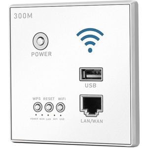 300Mbps In-Muur Draadloze Router Ap Access Point Wifi Router Lan Network Switch Wifi Ap Router Met Wps encryptie Usb Socket