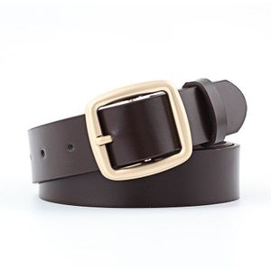 GOOWAIL Decorative Waist Strap Meatal Square Buckle Durable Waistband For Women Jeans All-match Waist Belt
