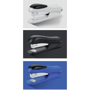 1 ST 3-Color Standaard Nietmachine zonder nail voor Kantoor en School, blauw & Zwart-wit, DSJ00003