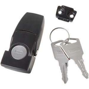 Kast Zwart Gecoate Metalen Hasp Klink DK604 Security Toggle Slot Met Twee Sleutels