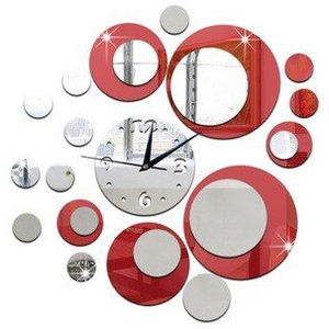 3D Wandklok Spiegel Muurstickers Grote Decoratieve Keuken Klokken Acryl Stickers Zelfklevende Opknoping Horloge Decor Woonkamer