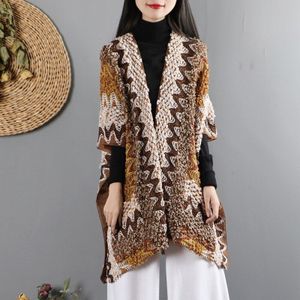 Truien Mode Vrouwen Herfst Winter Gebreid Vest Vintage Gebreide Trui Vrouwen Pull Femme Hiver Shawl Truien AA5100