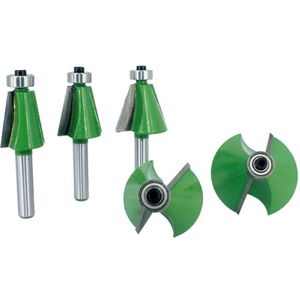 5 Stks/set Schacht Chamfer Frees Verschillende Graden Frees Voor Hout Houtbewerking Trimmen Machine Tool