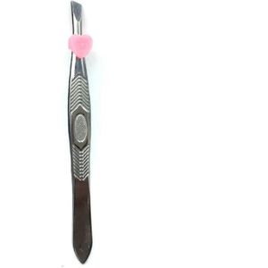 Wenkbrauw Tang Wenkbrauw Trimmen Clip Kleur Platte En Schuine Mond 3D Wenkbrauw Clip Pincet Rvs Make-Up Tool