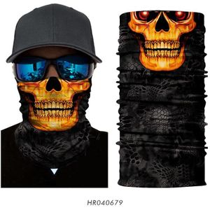 Magic 3D Naadloze Bandana Hoofdband Tube Masker Sjaal Gezicht Skelet Schedel Halloween Halsdoek Hoofddoek Polyester Sjaals Unisex