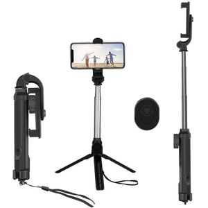 3 In 1 XT10 Draadloze Bluetooth Selfie Stok Uitschuifbare Monopod Handheld Mini Statief Met Palo Selfie Afstandsbediening Sluiter Houder