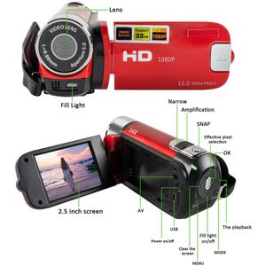 In Voorraad! Full Hd 1080P Video Camera Professionele Digitale Camcorder High Definition Abs Fhd Dv Camera Met Usb Kabel