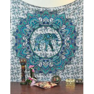 Lucky Olifant Mandala Tapestry Hippie Wandkleden Wandkleed Decor Outdoor Picknick Yoga Mat Strand Mat Kleurrijke Sofa/Bed Cover
