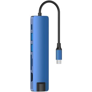 7-In-1 Usb C Adapter, Met 4K Hdmi-Compatibel, 2 Usb 3.0 Poorten, 100W Pd, Sd/Tf Kaartlezer Voor Pro