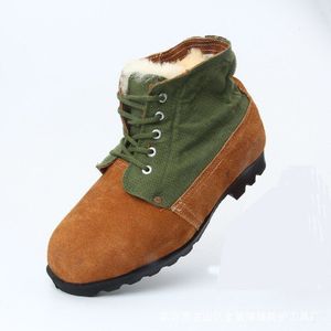 Stalen Neus Werknemer Veiligheid Bescherming Schoenen Mannen Katoen Sneakers Winter Warme Comfortabele Slijtvaste Antislip Anti-smashing Laarzen