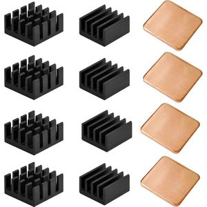 12pcs Raspberry Pi Heatsink Kit Koper Aluminium Heatsink voor cooling cooler Raspberry Pi 3 Pi 2 Pi Model B +