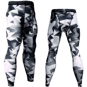 Mannen Compressie Broek Hoge Elastische Panty Broek Sport Broek Sneldrogend Fitness Training Joggingbroek Leggings Gordel Trainin