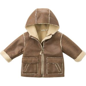 DB11758 dave bella winter baby boy effen jas hooded kinderen mode bovenkleding kinderen rits jas