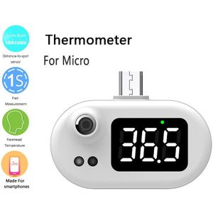 Mobiele Telefoon Usb Smart Thermometer Non-contact Infrarood Thermometer Elektronische Thermometer Lcd Display Voor Iphone/Android