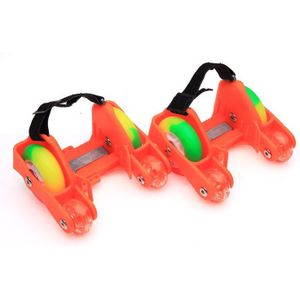 Kinderen Sport 4 Wielen Katrol Verlichte Knipperende Led Wielen Hak Skate Rollen Schaatsen Schoen Knipperende Roller Skate Schoenen Kids