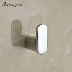 Falangshi Robe Haken Koper Messing Kleding Kleerhanger Handdoekenrek Roestvrij Geschroefd Wall Mounted Chrome Gepolijst WB8109