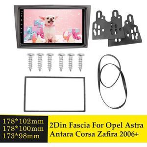 Double 2 Din Auto Radio Fascia Cover Installatie Trim Kit Voor Opel Vectra Astra Zafira 2006 + Cd Dashboard Frame panel Bezel