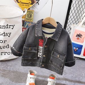 Baby Boy Kleding Herfst Jongen Denim Jas Jas Mode Kinderkleding Cartoon Print Zachte Jas Jongen Meisje Kleding