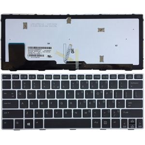 Us Laptop Toetsenbord Voor Hp Elitebook Revolve 810 G1 G2 G3 Zilveren Frame Met Backlit
