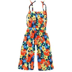 1-6Y Kids Baby Meisjes Kleding Mouwloze Sling One-Stukken Romper Bloemenprint Meisjes Jumpsuits Overalls Kinderen Kleding