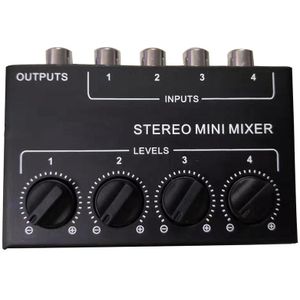 Cx400 Mini Stereo Rca 4-Kanaals Passieve Kleine Mixer Mixer Stereo Dispenser Voor Live En Studio
