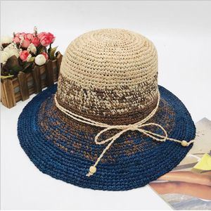 2022 Lente En Zomer Mooie Raffia Hoed Bowtie Vrouwen Hoed Koele Leuke Hoeden Voor Vrouwen Populaire Kleurrijke Zonnehoed strand Hoed