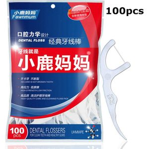 100 Stks/set Utility Tandheelkundige Floss Bleken Tanden Tandenstokers Stick Oral Care Tooth Schoon Floss Pick Tanden Schoonmaken Rager