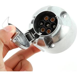 HT3004 7-Pin Connector Trailer Socket Zware Ronde Bedrading Socket 12V Trekhaak Trekhaak Caravan Vrachtwagen Socket auto Accessoires