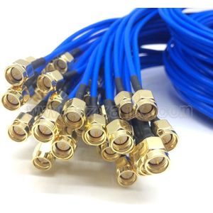 JX connector 1 pcs SMA naar SMA connector rechte RF Coaxiale kabel SMA MALE naar SMA MALE RG405 086 kabel blue skin adapter