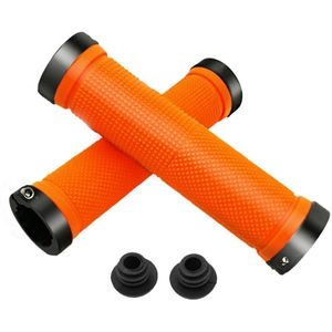 1 Paar Rubber En Aluminium Cycling Grips Met Slot Antislip Racefiets Handvat Fietsen Onderdelen mtb Manchetten Stuur